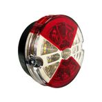 SEDEF LED SHOP 4 Fonksiyonlu Universal Stop Lambası Su Geçirmez 12-24 Volt Uyumlu Taslı 1 Adet 12 Cm