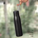 Sedef Silver Çift Katman Paslanmaz Çelik Termos 600 ml Thermos Mug 547 - Siyah