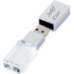 Sedef Silver Isme Kişiye Özel Hediyelik 32 GB Metal Kutulu Kristal USB Bellek - Gümüş