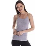 Sedef Yıldızı 6'lı Paket 1091 Ribana Ip Askılı Düz Biye Kadın Atlet Gri - 3XL