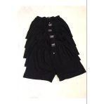 Sedef Yıldızı Erkek Düğmeli Penye Boxer 1094 - 6 Adet - M - Siyah