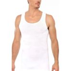 Sedef Yıldızı Erkek Penye Askılı Atlet 1001 - 12 Adet - 4XL - Beyaz