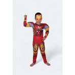 Sedirli Kaslı Demir Adam Ironman Kaslı Dolgulu Çocuk Kostüm Maskeli - Renkli - 3 - 4 Yaş