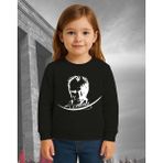 Sedirli Unisex Ay Yıldızlı 19 Mayıs 29 Ekim 23 Nisan 10 Kasım Atatürk Çocuk 3 Iplik Şardonlu Sweatshirt - Siyah - 5 - 6 Yaş