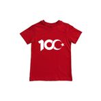 SEDİRLİ unisex baskılı ay yıldızlı türk bayrağı pamuklu penye çocuk tişörtü