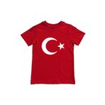 SEDİRLİ Unisex Baskılı Ay Yıldızlı Türk Bayrağı Pamuklu Penye Çocuk--yetişkin (S,M,L,XL) Tişörtü