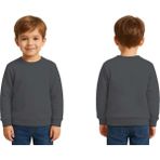 Sedirli Unisex Düz Baskısız Çocuk Sweatshirt 3 Iplik Şardonlu Kumaş - Füme - 5 - 6 Yaş