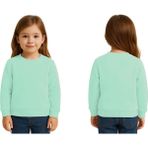 Sedirli Unisex Düz Baskısız Çocuk Sweatshirt 3 Iplik Şardonlu Kumaş - Mint - 7 - 8 Yaş