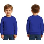 Sedirli Unisex Düz Baskısız Çocuk Sweatshirt 3 Iplik Şardonlu Kumaş - Saks Mavi - 13 - 14 Yaş