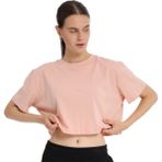 Sedona Cropped Kadın Pembe Günlük Stil T-Shirt 25KK1034-PPMB - XL