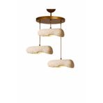 Sedra Handmade Karbon Beton Avize | Salon Avize Modelleri | E27 3’lü Sarkıt | Modern Tasarım: