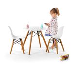 Seduna Design Child 2x1 Sandalye Masa Takım | Natural Ahşap Ayaklı
