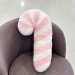 SeeJr Noel Kamışı Şeker Peluş Yastık Pencere Süsleri Dekoratif Atmosfer Noel Hediyesi (Yurt Dışından) - Pembe