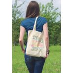 Seek Adventure Boho Bohem Temalı Baskılı %100 Pamuklu Ham Bez Bej Çanta