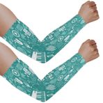 SEEKJOYS İlginç Kedi İllüstrasyonu UV Güneş Koruma Kol Kollukları Sanat Kedi UPF 50+ Erkekler Kadınlar için Serinletici Kılıf, Bahçıvanlık Çiftlik Açık Hava Sporları Basketbol Koşu Bisiklet, çok renkli, One Size