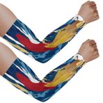 SEEKJOYS Japon Doğu Kültürünün Soyut Baskısı UV Güneş Koruma Kol Kolları Ulusal Rüzgar UPF 50+ Erkekler Kadınlar için Soğutma Kılıfı, Bahçıvanlık Çiftlik Açık Hava Sporları Basketbol Koşu Bisiklet, çok renkli, One Size