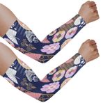 SEEKJOYS Japon Element Desen UV Güneş Koruma Kol Kolları Yağ Şemsiyesi UPF 50+ Erkek Kadın için Soğutma Kılıfı, Bahçıvanlık Çiftlik Açık Hava Sporları Basketbol Koşu Bisiklet, çok renkli, One Size