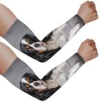 SEEKJOYS King Huangzi Desenli UV Güneş Koruma Kol Kollukları Tazı UPF 50+ Erkek Kadın için Soğutma Kılıfı, Bahçıvanlık Çiftlik Açık Hava Sporları Basketbol Koşu Bisiklet, çok renkli, One Size