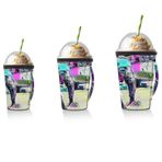 SEEKJOYS Soyut Hint Fili Buzlu Kahve Fincanı Kılıfı Soğuk İçecekler için Tribal Fil Neopren Kupa Kollu Kahve Çay Kupaları Yalıtımlı Kollar (24 oz)