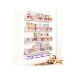 Sef moda 60 cm 4’ lü Mdf’lam montessori raf&kitaplık pembe çıta