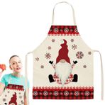 Şef Mutfak Noel Önlüğü,Merry Christmas Mutfak Şef Önlüğü, Siyah ve Kırmızı Ekose Önlükler | Erkekler ve Yetişkinler için Pişirme/Pişirme/Izgara/Barbekü Keten Noel Önlüğü, 5 Farklı Stil Dobooo