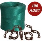 Sef Tarım SERA İPİ ALANA BİTKİ KLİPSİ (100 ADET) HEDİYE - 10*10*10 - 1 Adet