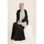 Sefa Merve Büzgülü Elbise 1111-01 Siyah - Standart