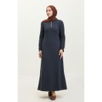 Sefa Merve Fermuarlı Elbise 2148C-01 Lacivert - 38