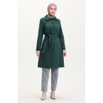 Sefa Merve Kuşaklı Kaşe Kaban 5502-01 Zümrüt Yeşili - 38