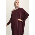 Sefa Merve Yarasa Kol Salaş Elbise 2000-06 Mor - Standart