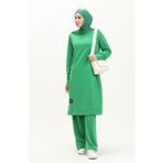 Sefamerve 0044-09 Yeşil Kadın Tunik Pantolon İkili Takım