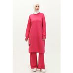 Sefamerve 0044-11 Fuşya Kadın Tunik Pantolon İkili Takım