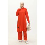 Sefamerve 0044-12 Oranj Kadın Tunik Pantolon İkili Takım
