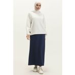 Sefamerve 0152-23 İndigo Kadın Etek