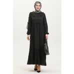 Sefamerve 0405-02 Siyah Kadın Elbise