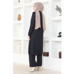 Sefamerve 0580-02 Lacivert Kadın Tunik Pantolon İkili Takım