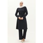 Sefamerve 0690-08 Lacivert Kadın Tunik Pantolon İkili Takım