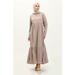 Sefamerve 0695-05 Bej Kadın Ferace