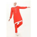 Sefamerve 1003-04 Oranj Kadın Tunik Pantolon İkili Takım