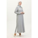 Sefamerve 24019-04 Gri Kadın Ferace