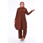 Sefamerve 2655-03 Taba Kadın Tunik Pantolon İkili Takım