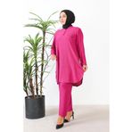 Sefamerve 2691-09 Fuşya Kadın Tunik Pantolon İkili Takım