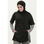 Sefamerve 4012-01 Siyah Kadın T-shirt