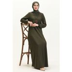 Sefamerve 4141-02 Haki Kadın Elbise