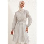 Sefamerve 4343-05 Beyaz Siyah Kadın Tunik