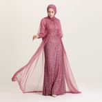 Sefamerve 5346-12 Lila Kadın Elbise