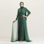 Sefamerve 5346-13 Yeşil Kadın Elbise