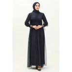 Sefamerve 5572-01 Lacivert Kadın Abiye Elbise