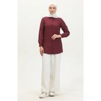 Sefamerve 6111-07 Mürdüm Kadın Tunik