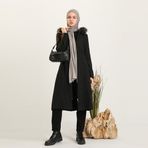 Sefamerve 612980-01 Siyah Kadın Kaban